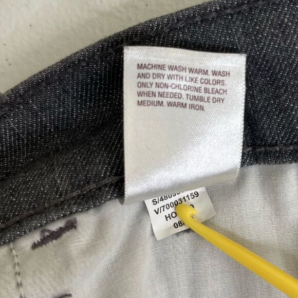 Old Navy Sweetheart Gray Five Pocket Jeans Straight Leg Women 16 Cotton Spandex - Picture 9 of 14